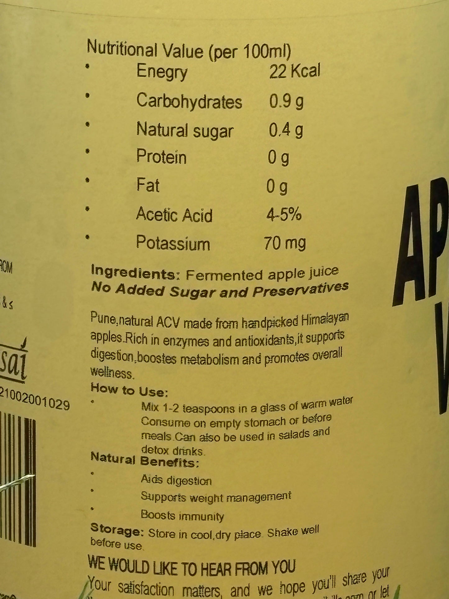 Apple Cider Vinegar - 300ml