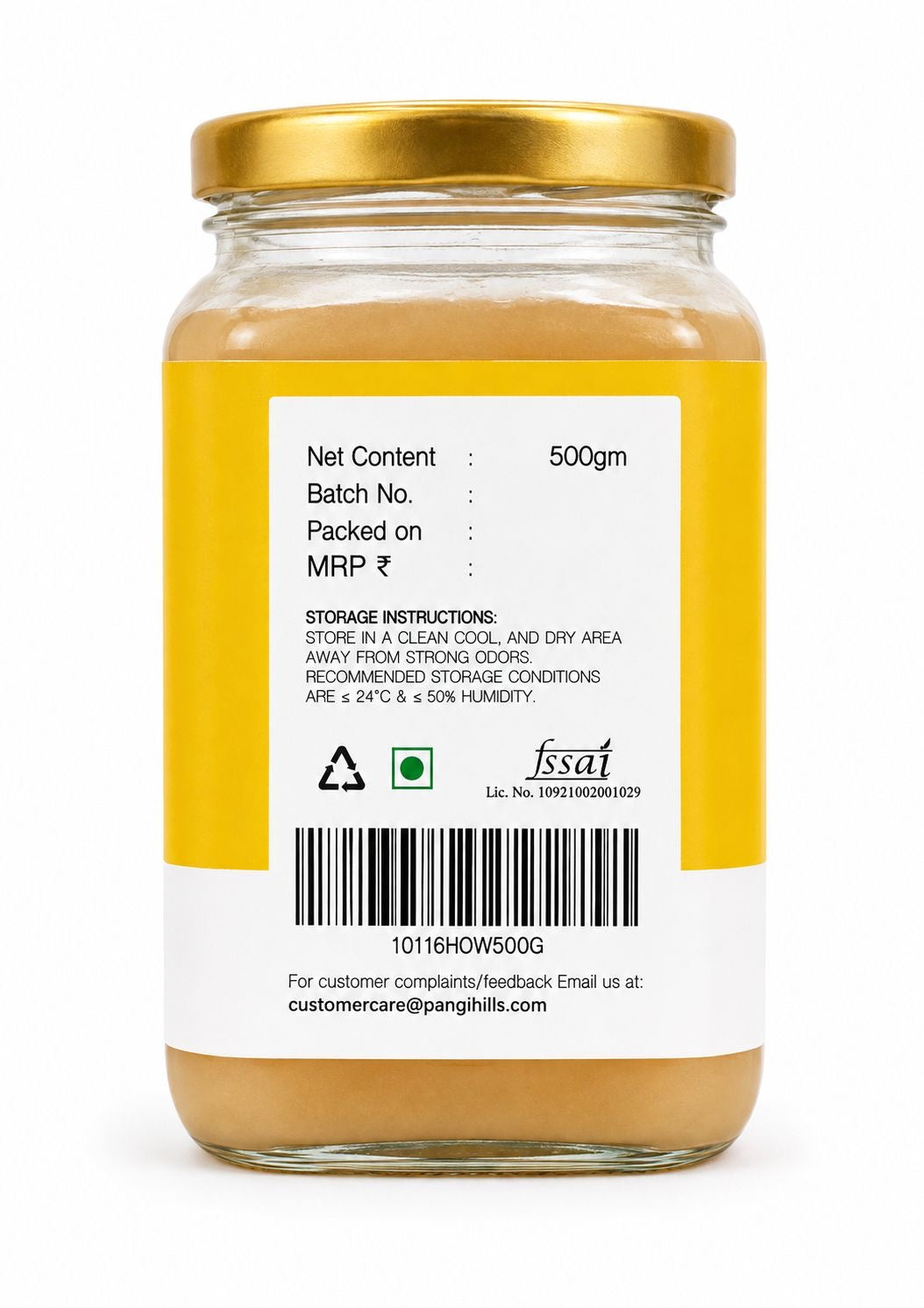 Pangi Hills White Honey 500gm package details