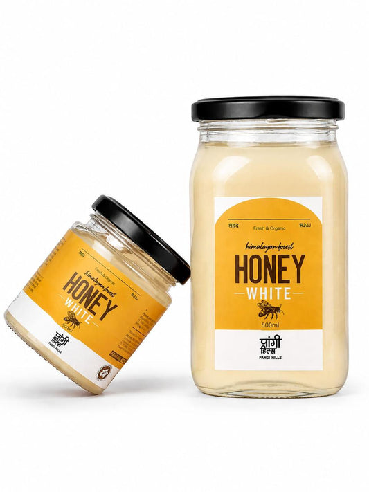 Pangi Hills White Honey jars front view