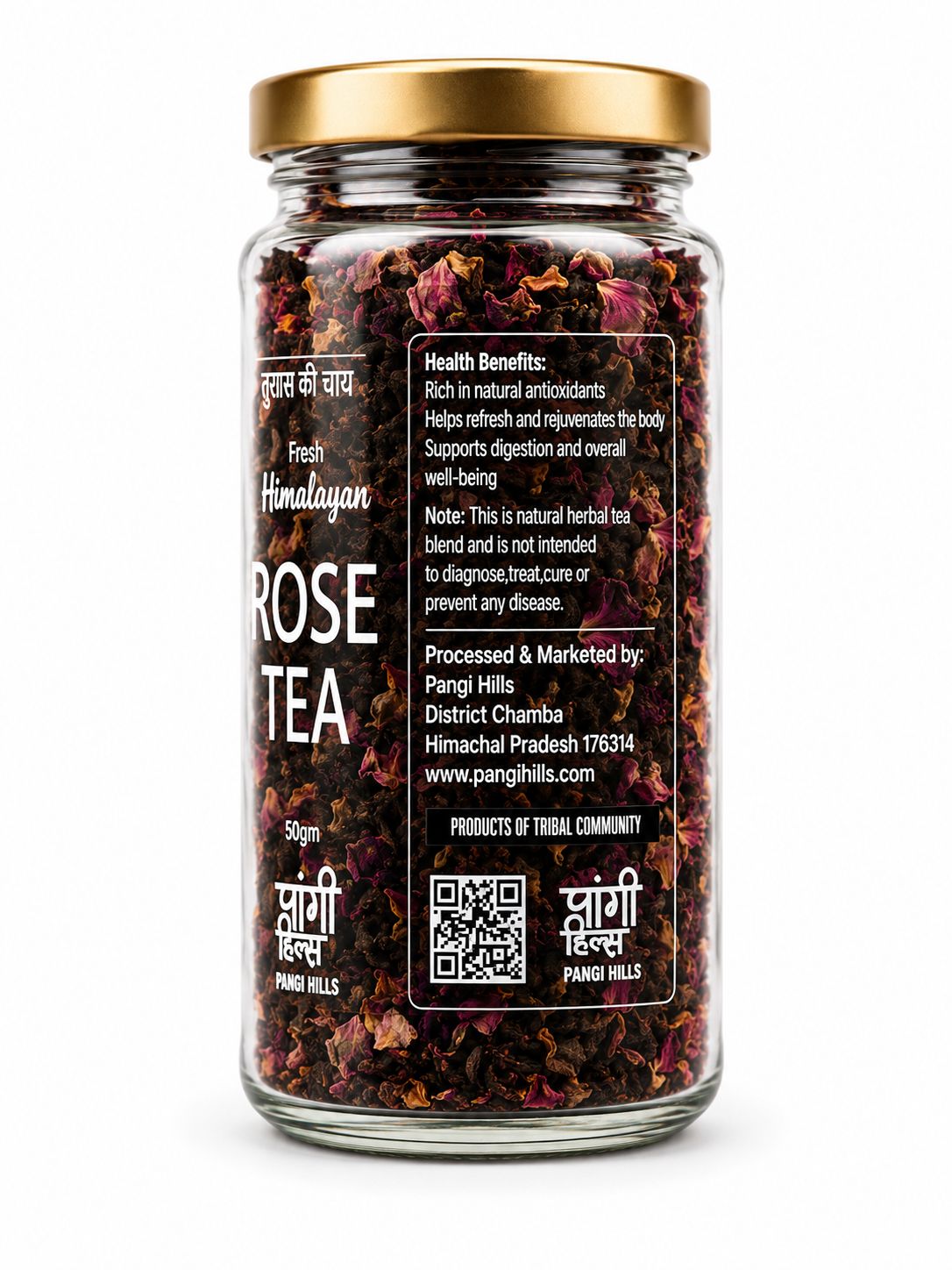Pangi Hills Rose Tea 50gm benefits and product information