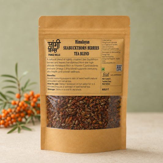 Pangi Hills Sea Buckthorn Berries Tea Blend 100gm front view