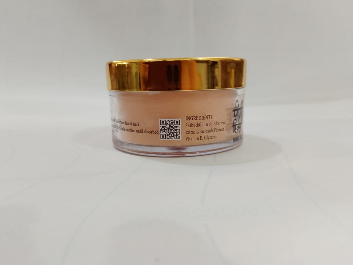 Pangi Hills UV Protection Seabuckthorn Cream ingredients label